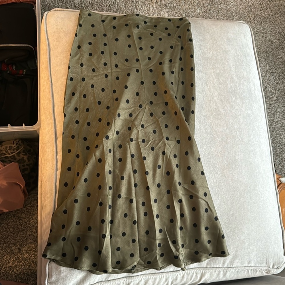 Green Silk Skirt